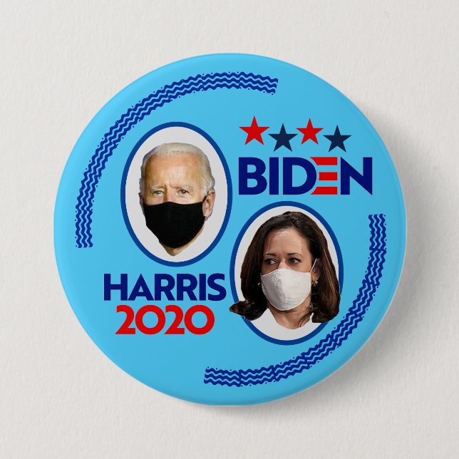 Biden / Harris Covid-2020 7.5 Cm Round Badge (Front)