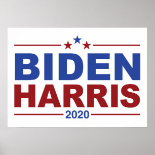 BIDEN/HARRIS Crimson & Blue Theme Poster