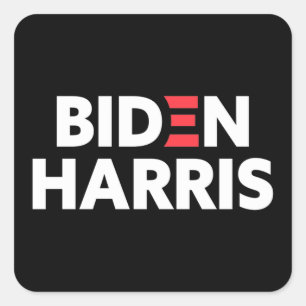 Biden / Harris Election Campaign Black and White Square Sticker