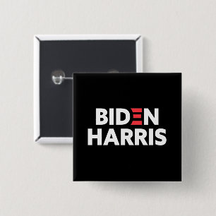 Biden / Harris Election Campaign Black & White 15 Cm Square Badge