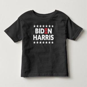 Biden / Harris Election Support White Stars Black Toddler T-Shirt