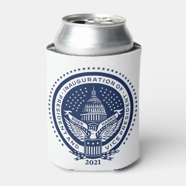 Biden Harris Inaugural Logo Inauguration Day 2021 Can Cooler (Can Front)