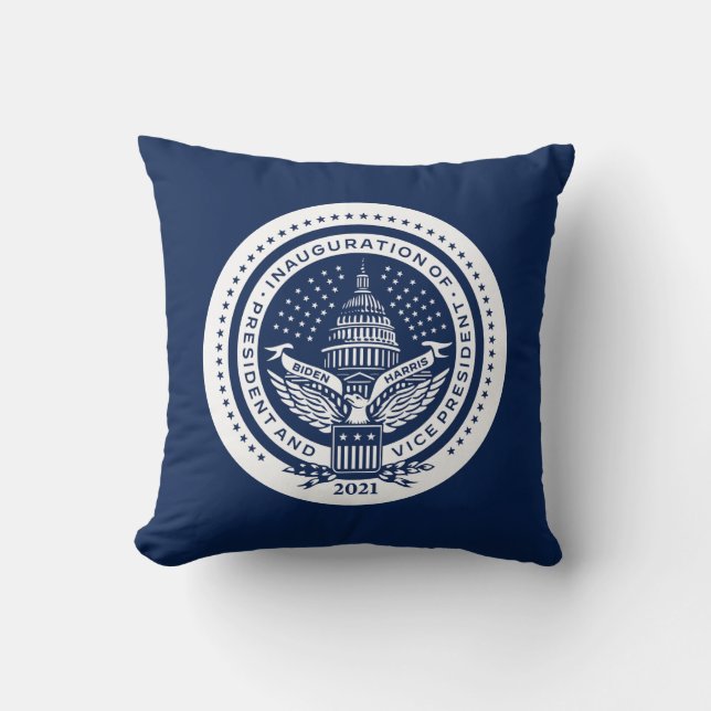 Biden Harris Inaugural Logo Inauguration Day 2021 Cushion (Front)