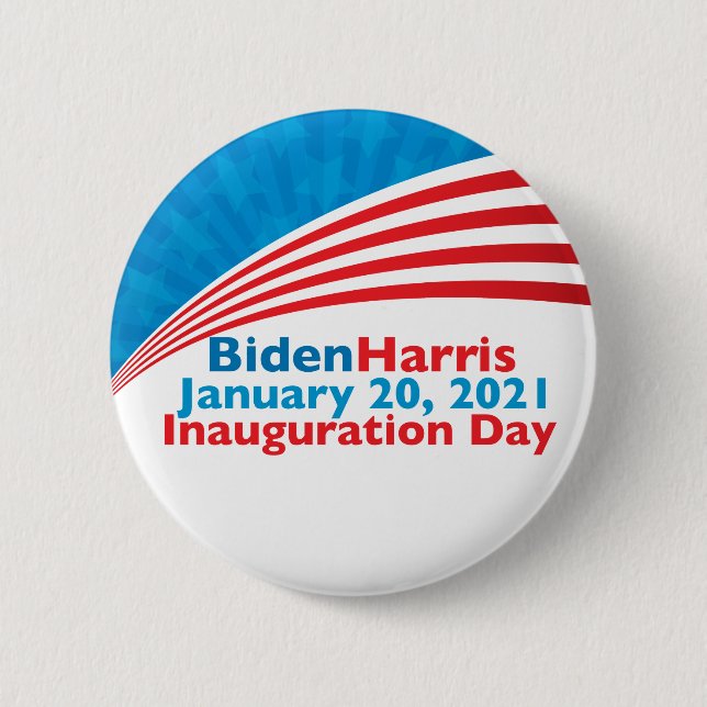Biden Harris Inauguration Day American Flag 6 Cm Round Badge (Front)