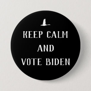Biden Harris "Keep Calm and Vote Biden" 2020 blue 7.5 Cm Round Badge
