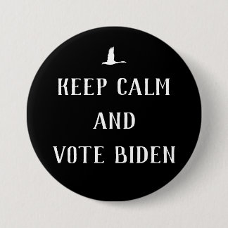 Biden Harris "Keep Calm and Vote Biden" 2020 blue 7.5 Cm Round Badge