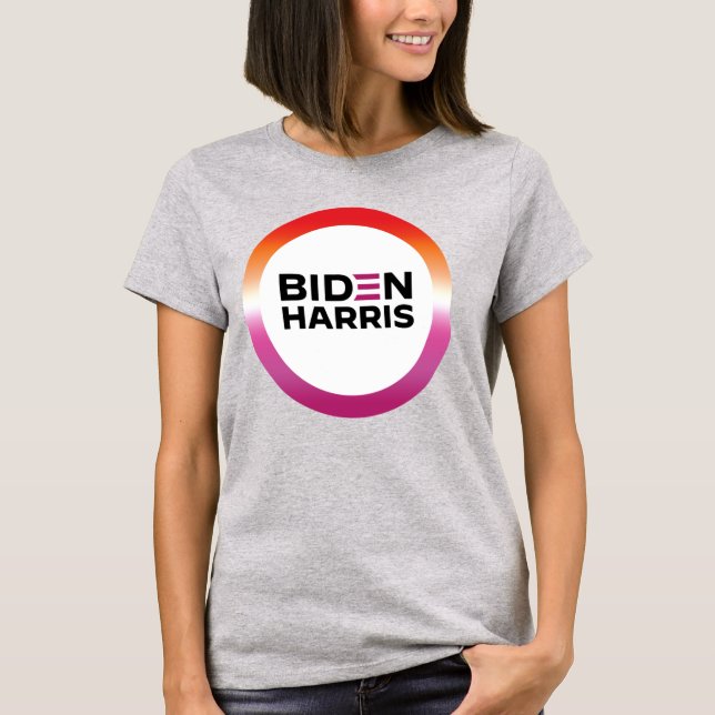 Biden Harris Lesbian Pride T-Shirt (Front)