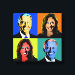 Biden Harris Pop Art (Blue, Orange, Neon, Green) Canvas Print<br><div class="desc">Political Pop Art Gear and Political Gifts from PolitiClothes.com & PolitiCardz.com Find the Most Unique Election and Political Gifts Including: Political T-shirts, Political Bumper Stickers, Political Buttons, Political Posters, Political Pins, Political Cards, Political Mugs, Political Posters, Political Signs and More! Political Art & Gear: http://www.PolitiClothes.com Political Cards & Gifts: http://www.PolitiCardz.com...</div>