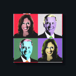Biden Harris Pop Art (Red, Grey, Green, Purple) Canvas Print<br><div class="desc">Political Pop Art Gear and Political Gifts from PolitiClothes.com & PolitiCardz.com Find the Most Unique Election and Political Gifts Including: Political T-shirts, Political Bumper Stickers, Political Buttons, Political Posters, Political Pins, Political Cards, Political Mugs, Political Posters, Political Signs and More! Political Art & Gear: http://www.PolitiClothes.com Political Cards & Gifts: http://www.PolitiCardz.com...</div>