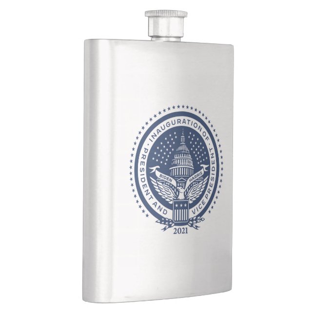 Biden Harris President Inaugural Logo Inauguration Hip Flask (Right)