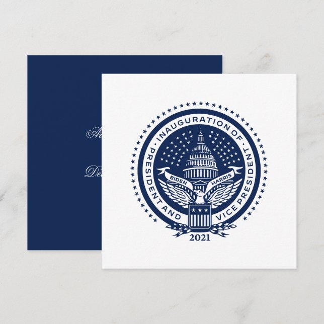 Biden Harris President Inaugural Logo Inauguration Invitation (Front/Back)