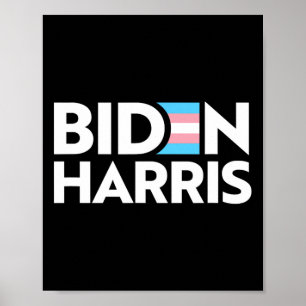 Biden Harris President Trans Pride Flag Joe Kamala Poster
