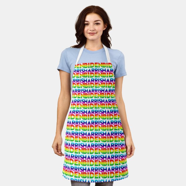 Biden Harris - Pride lgbt lgbtq rainbow colours Apron (Worn)