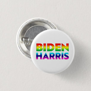 Biden Harris - Pride rainbow colours letters 3 Cm Round Badge