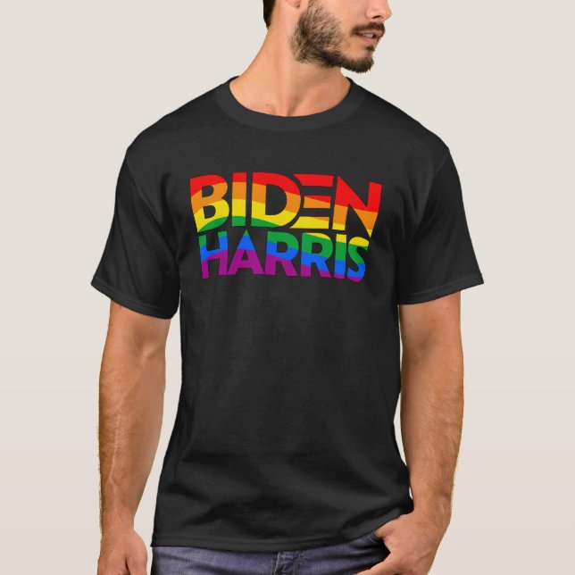 Biden Harris Pride Rainbow T-Shirt (Front)