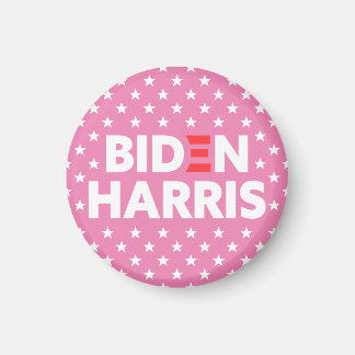 Biden / Harris Stars Pattern Pink Magnet