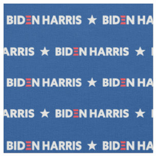 Biden / Harris Stars White and Blue Fabric