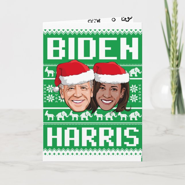 BIDEN HARRIS UGLY CHRISTMAS SWEATER CARD (Front)