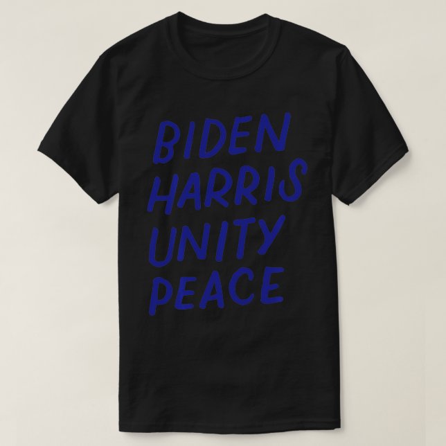 Biden Harris Unity Peace Sign, Joe Biden Kamala Ha T-Shirt (Design Front)