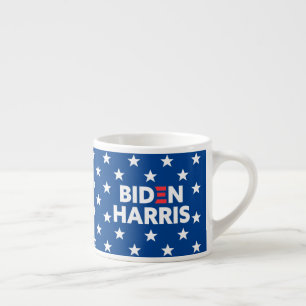 Biden / Harris White Stars Pattern Blue Espresso Cup