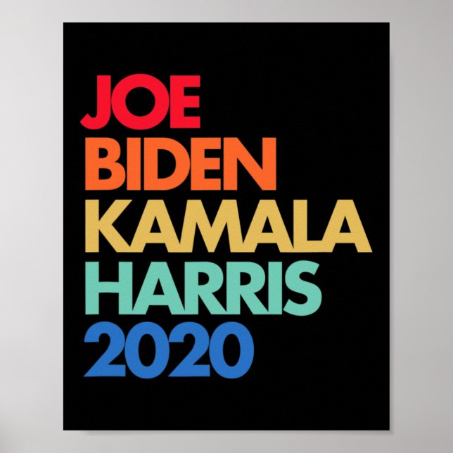 Biden Inauguration 2021 Kamala Harris 2020 Rainbow Poster (Front)
