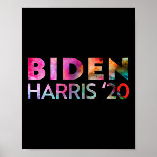 Biden Kamala Harris 2020 Hipster Tie Dye Chalk Exp Poster