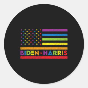 Biden Kamala Harris 2020 Rainbow Gay Pride Lgbt El Classic Round Sticker