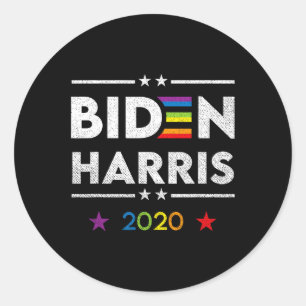 Biden Kamala Harris 2020 Rainbow Gay Pride Lgbt El Classic Round Sticker