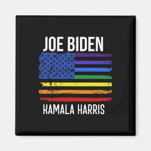 Biden Kamala Harris 2020 Rainbow Us Flag Lgbt Elec Magnet