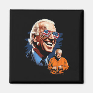 Biden Laughing Trump To Jail Tee Anti-trump Magnet