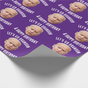 BIDEN LET'S GO BRANDON BIRTHDAY WRAPPING PAPER