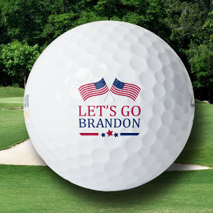 Biden Let's Go Brandon USA Stars Flag Golf Balls