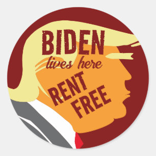 Biden Lives In Trump's Head Classic Round Sticker