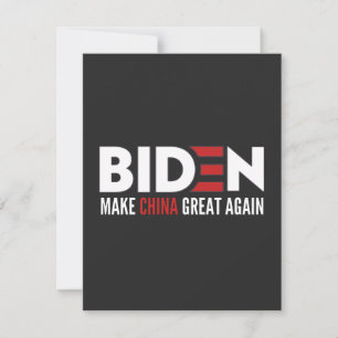 biden Make China Great Again Thank You Card