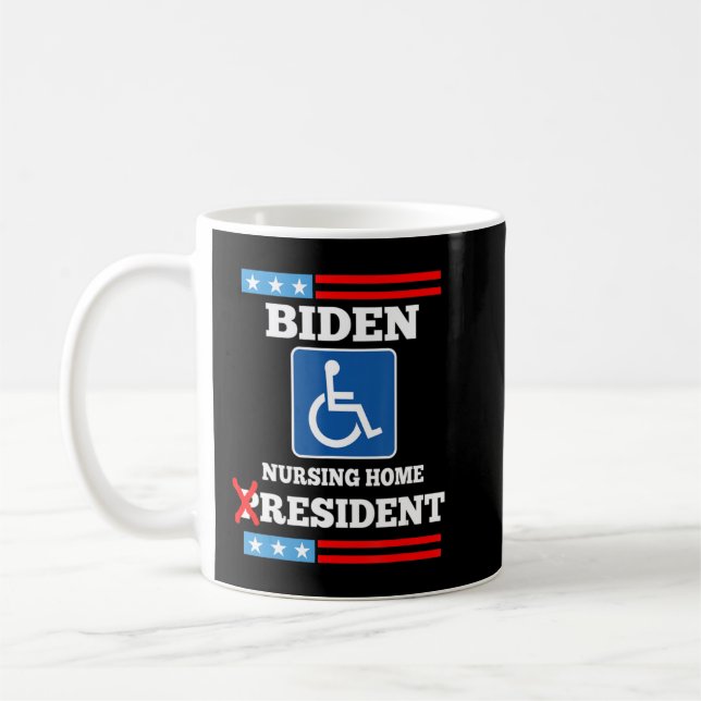 Biden Nursing Home Resident Anti Joe Biden Republi Coffee Mug (Left)