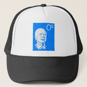 Biden Postage Stamp 0 Cents #USAPatriotGraphics Trucker Hat