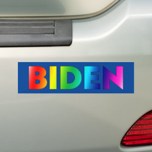 "Biden" pride lgbtq lgbt rainbow blue Bumper Sticker
