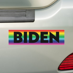 "Biden" pride lgbtq lgbt rainbow colours Bumper Sticker