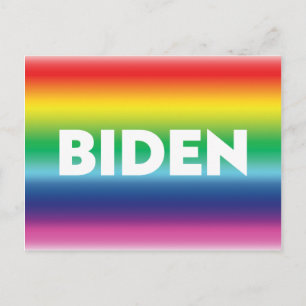 "Biden" Pride lgbtq lgbt rainbow colours Postcard
