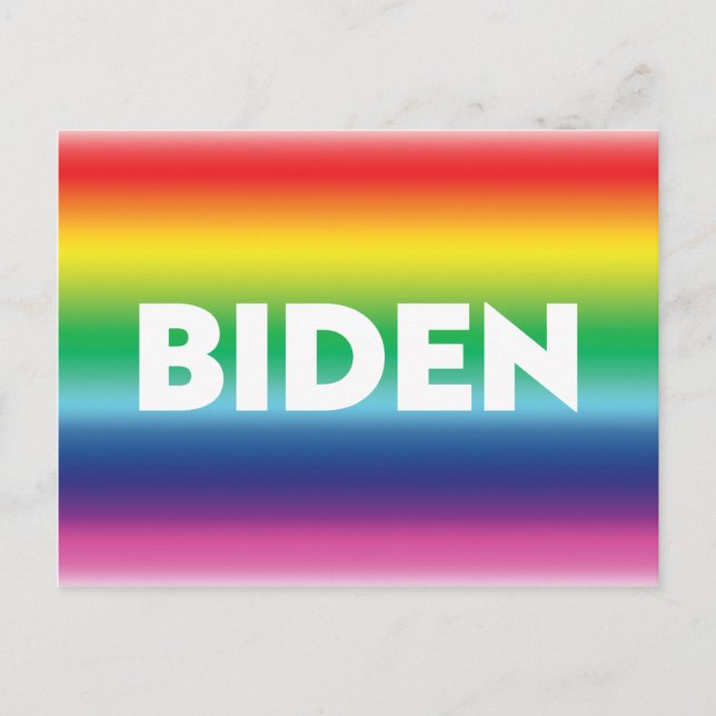 "Biden" Pride lgbtq lgbt rainbow colours Postcard (Front)