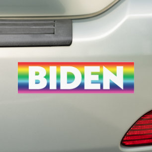Biden rainbow pride lgbtq lgbt colours car bumper sticker