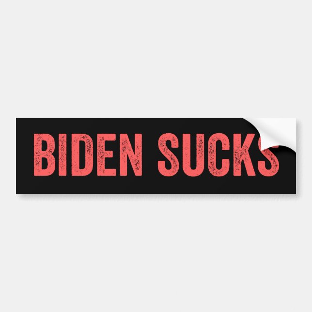 BIDEN SUCKS BUMPER STICKER (Front)