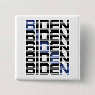 BIDEN text stacks 15 Cm Square Badge