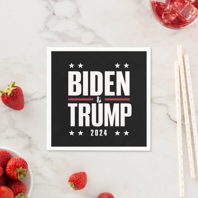Biden Trump 2024 Funny Election Presidential VP Napkin (Insitu)