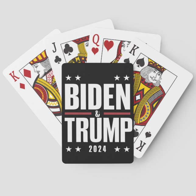 Biden Trump 2024 Funny Election Presidential VP Playing Cards (Back)