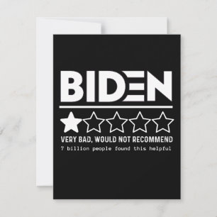 Biden Very Bad Would Not Recommend T-Shirt Save The Date