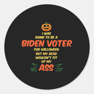 Biden Voter Anti Democrat And Liberal Trump Voter Classic Round Sticker