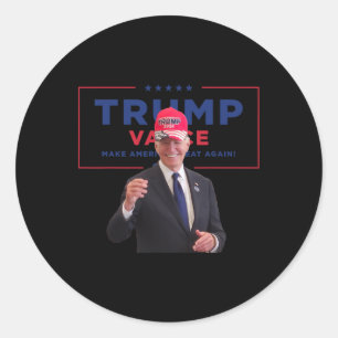 Biden Wear Mega Cap Trump Vance Make American Grea Classic Round Sticker