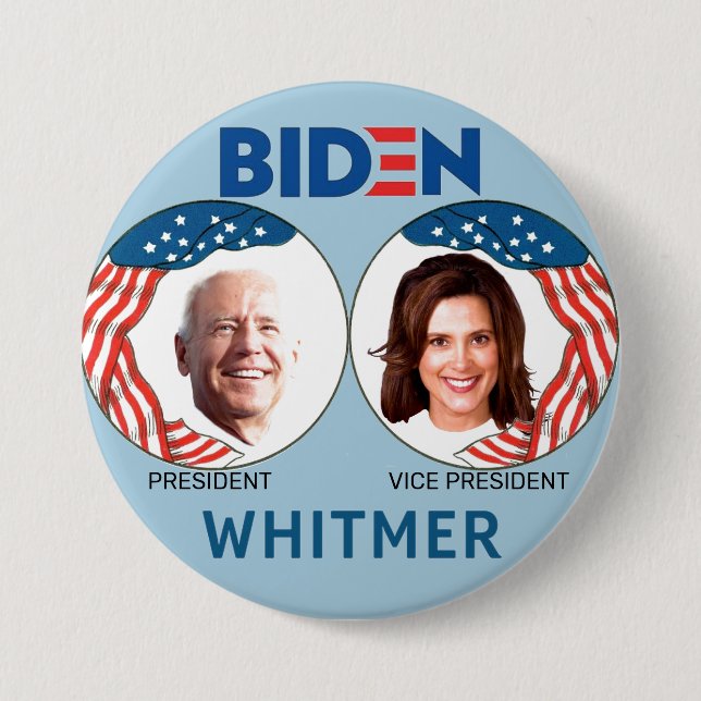 Biden/Whitmer 2020 7.5 Cm Round Badge (Front)