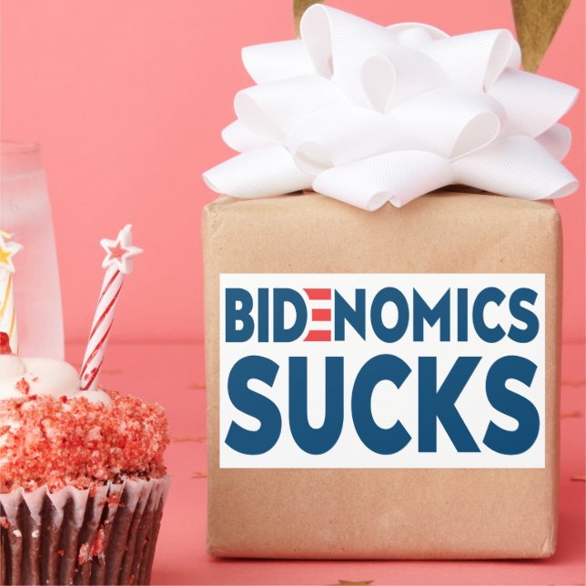 Bidenomics Sucks Rectangular Sticker (Party)